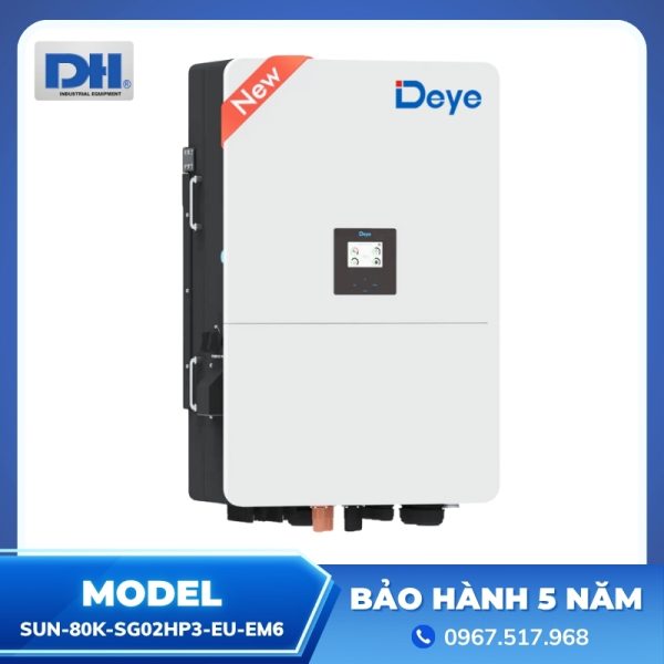 Inverter Hybrid Deye 80kW 3 Pha SUN-80K-SG02HP3-EU-EM6