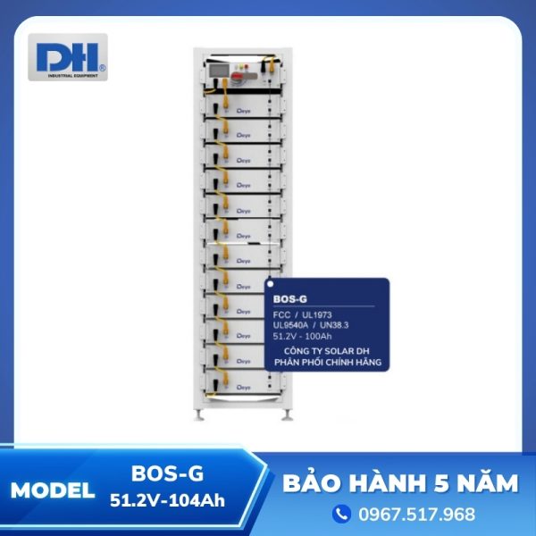 Pin Lưu Trữ Lithium BOS-G Deye Áp Cao | 51.2V-100Ah