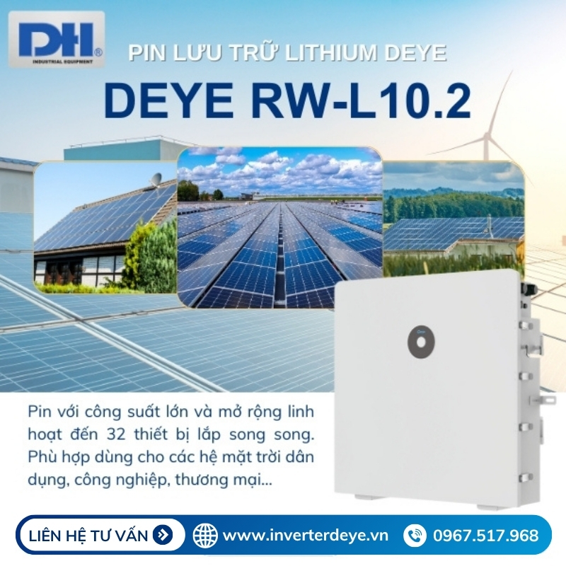 Ứng dụng pin lưu trữ Deye RW-L10.2 Ứng dụng pin lưu trữ Deye RW-L10.2