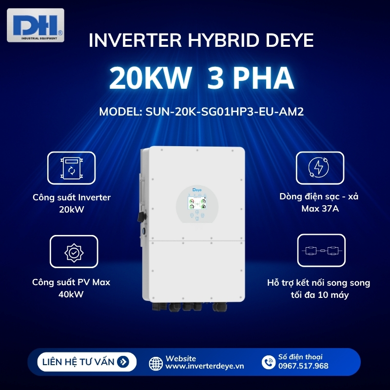 Các ưu điểm nổi bật của Inverter Hybrid 20kW Deye Các ưu điểm nổi bật của Inverter Hybrid 20kW Deye