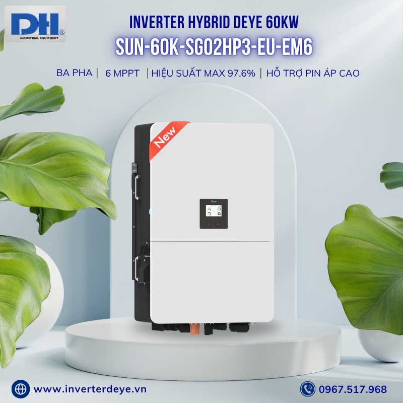Biến tần Hybrid Deye 60kW 3 pha Biến tần Hybrid Deye 60kW 3 pha