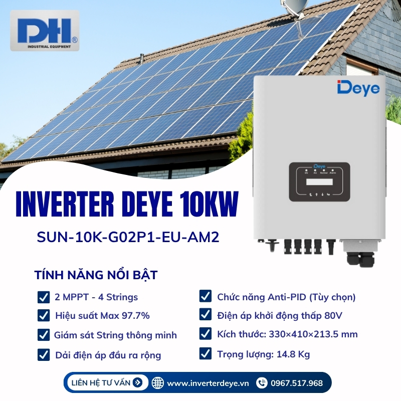 Tính năng nổi bật Inverter Deye 10kW 1 pha