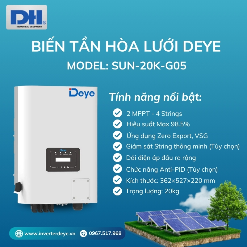 Tính năng nổi bật của biến tần SUN-20K-G05