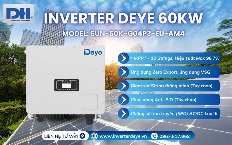 Tính năng nổi bật Inverter hòa lưới 60kW