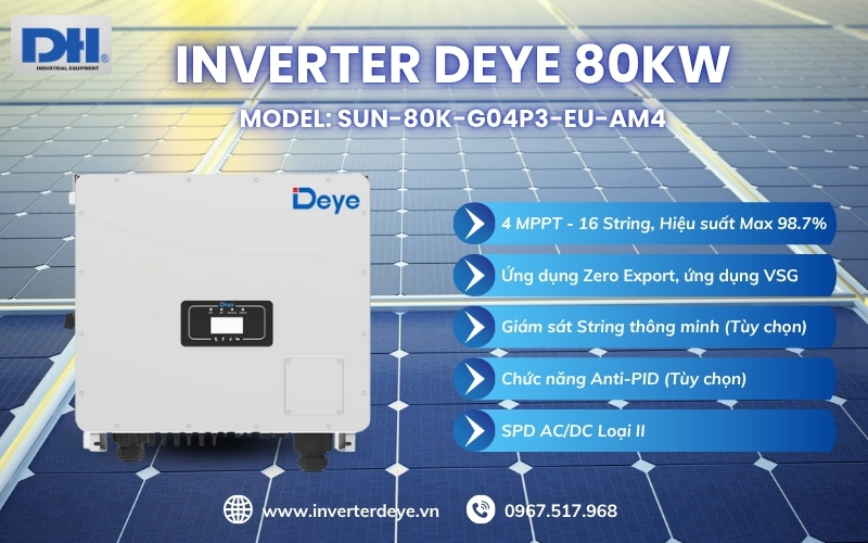 Tính năng nổi bật của Inverter hòa lưới 80kW Tính năng nổi bật của Inverter hòa lưới 80kW