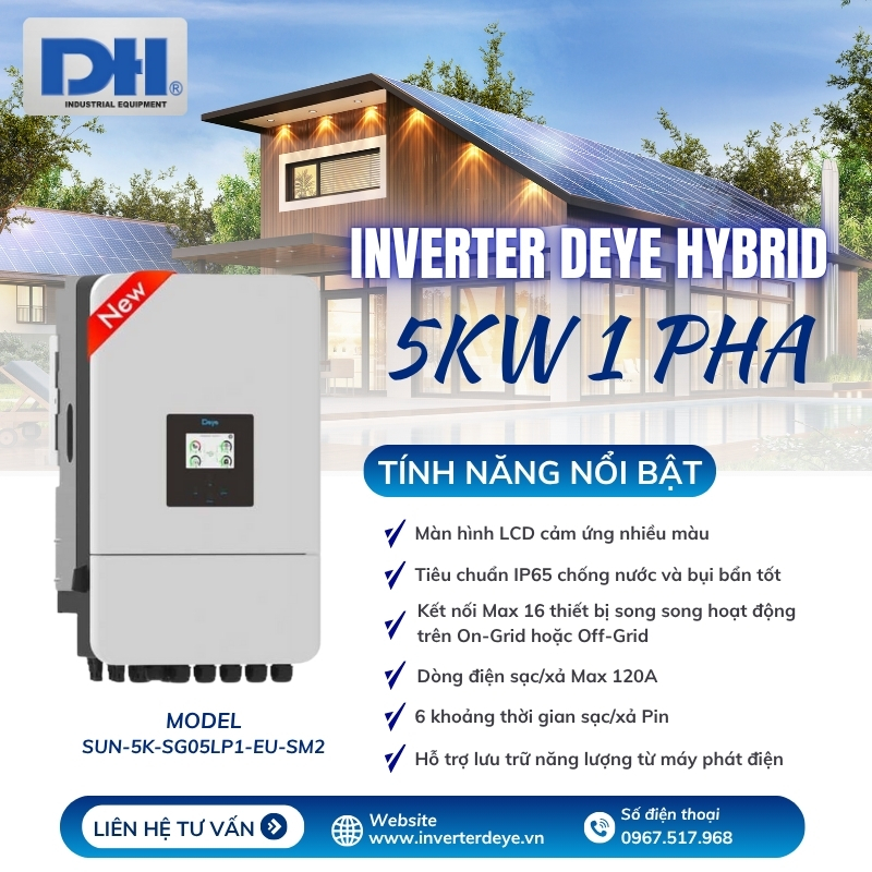 Tính năng nổi bật của Inverter Hybrid 5kW 1 pha