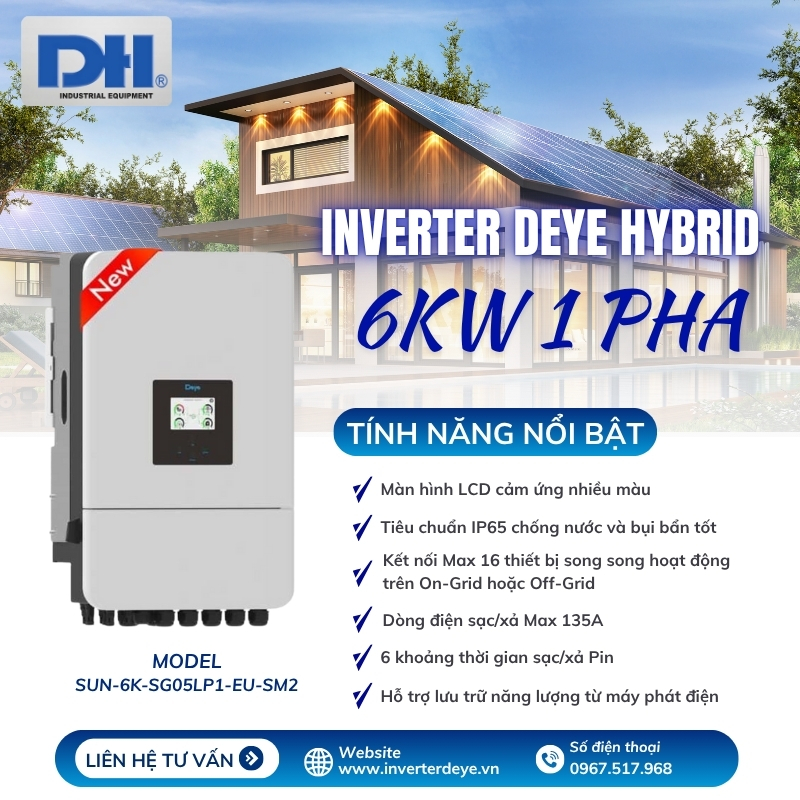 Tính năng nổi bật của Inverter Hybrid 6kW 1 pha Tính năng nổi bật của Inverter Hybrid 6kW 1 pha