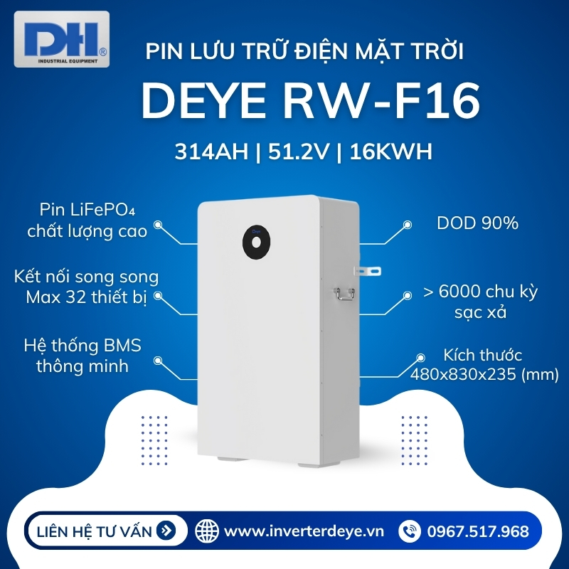 Pin lưu trữ Lithium RW-F16 Pin lưu trữ Lithium RW-F16