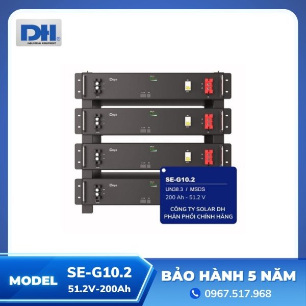 Pin Lưu Trữ Điện Mặt Trời SE-G10.2 Deye | 51.2V-200Ah