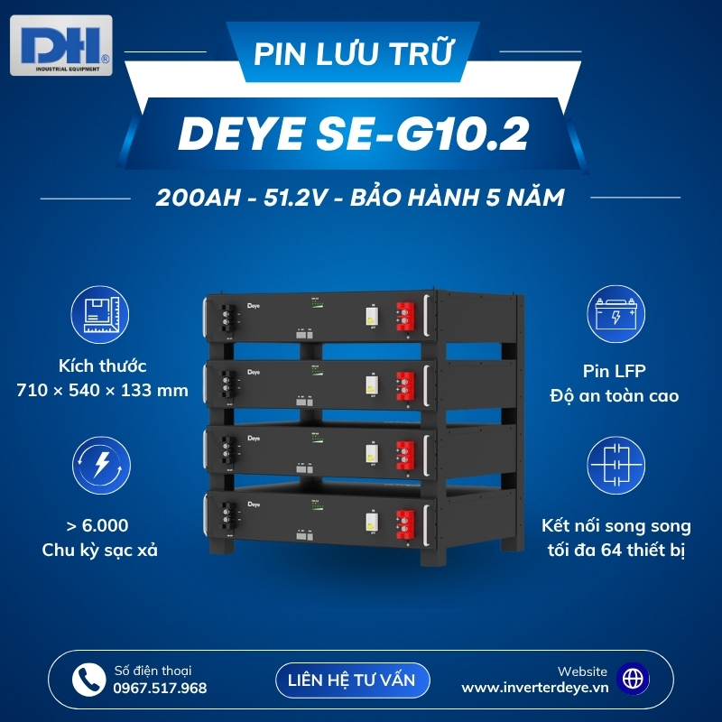 Tính năng nổi bật Pin lưu trữ Deye SE-G10.2 Tính năng nổi bật Pin lưu trữ Deye SE-G10.2