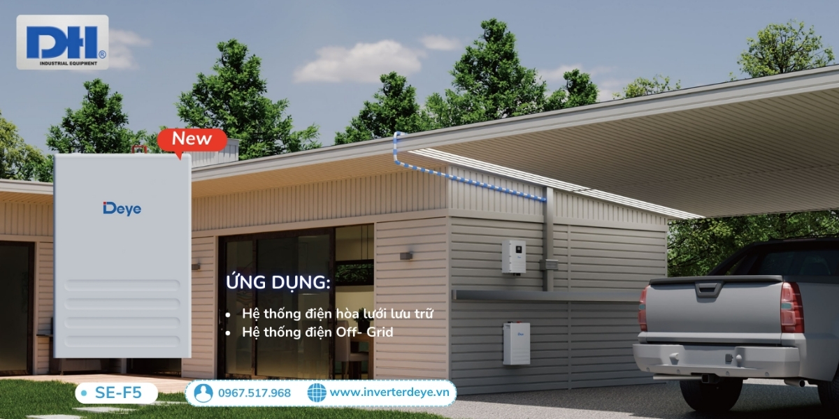 Ứng dụng Pin lưu trữ Lithium SE-F5 Deye Ứng dụng Pin lưu trữ Lithium SE-F5 Deye