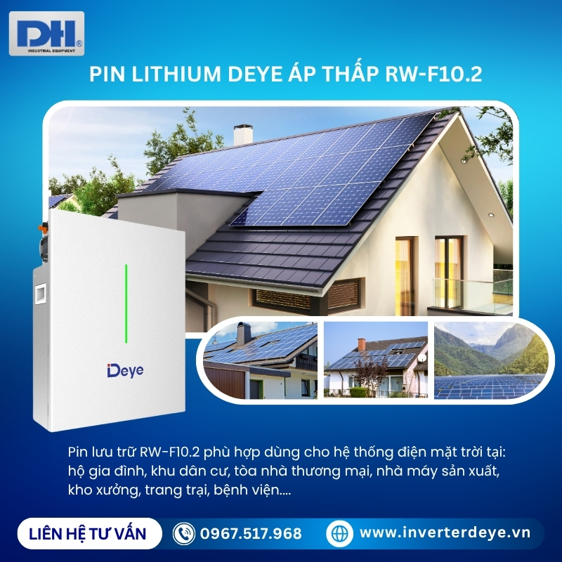 Ứng dụng Pin Lithium Deye áp thấp RW-F10.2 Ứng dụng Pin Lithium Deye áp thấp RW-F10.2