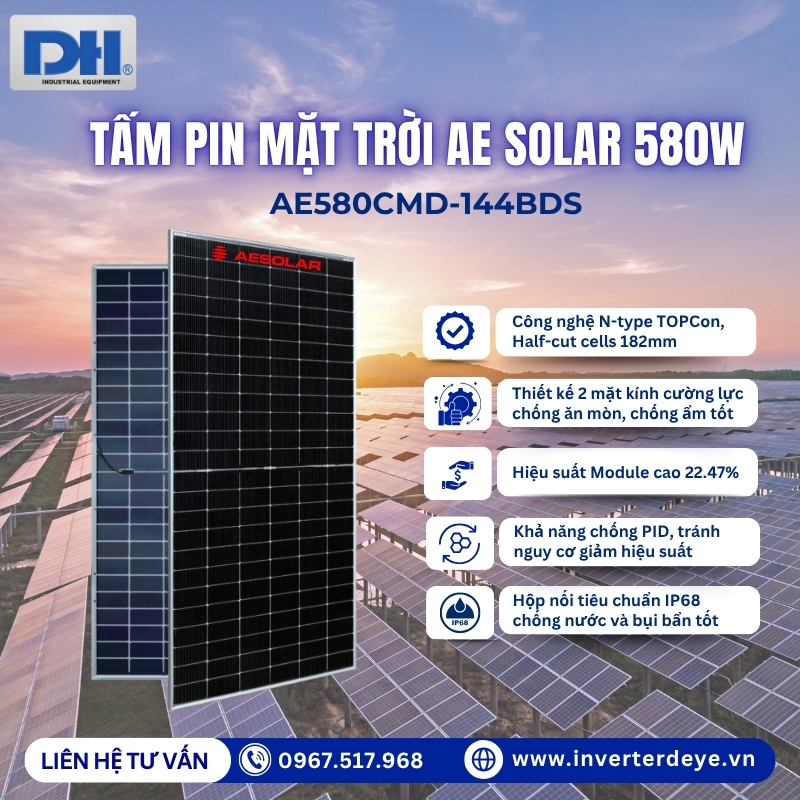 Ưu điểm nổi bật tấm Pin AE580CMD-144BDS Ưu điểm nổi bật tấm Pin AE580CMD-144BDS