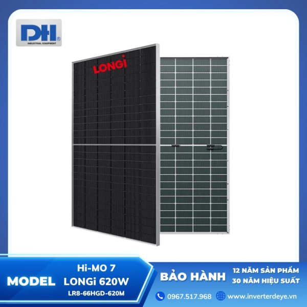 Tấm Pin Mặt Trời LONGi 620W Hi-MO 7| LR8-66HGD-620M