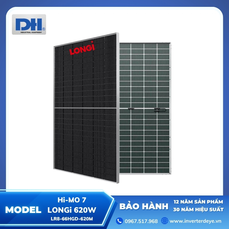 Tấm pin mặt trời LONGi 620W Hi-MO 7 | LR8-66HGD-620M Tấm pin mặt trời LONGi 620W Hi-MO 7 | LR8-66HGD-620M