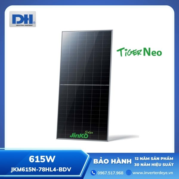 Tấm Pin Mặt Trời Jinko 615W 2 Mặt Kính | JKM615N-78HL4-BDV