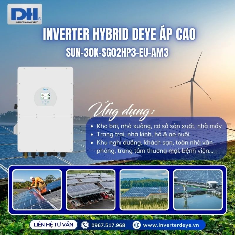 Ứng dụng Inverter Hybrid SUN-30K-SG02HP3-EU-AM3 Ứng dụng Inverter Hybrid SUN-30K-SG02HP3-EU-AM3