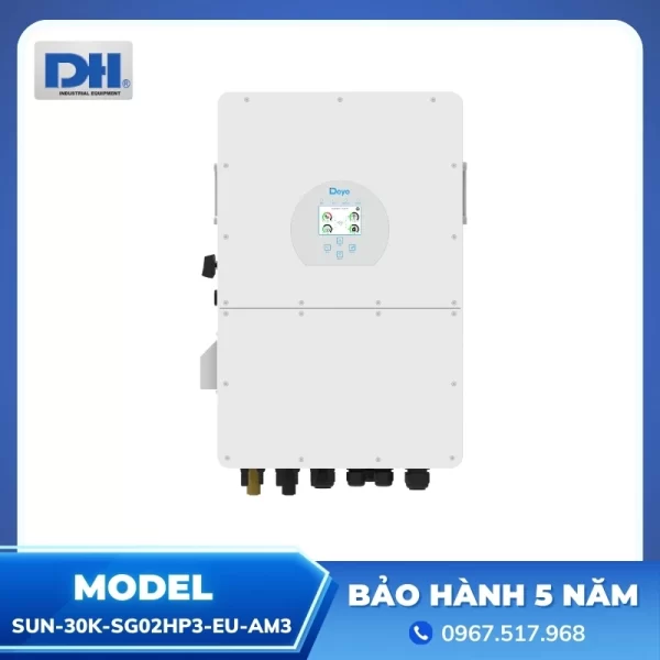 Inverter Hybrid Deye 30kW Áp Cao | SUN-30K-SG02HP3-EU-AM3