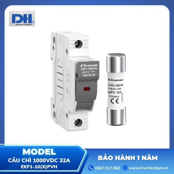 Cầu Chì 1000VDC 32A Chanan - Bảo Vệ Hệ Thống Điện Mặt Trời