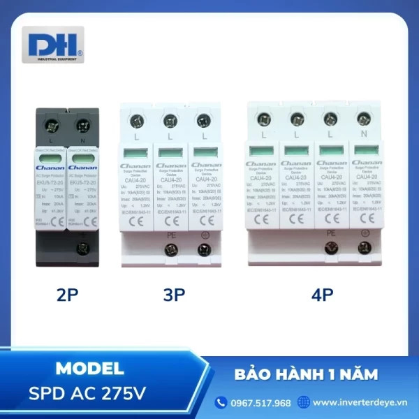 Chống Sét Lan Truyền AC 275V 20kA 2P/3P/4P Chanan