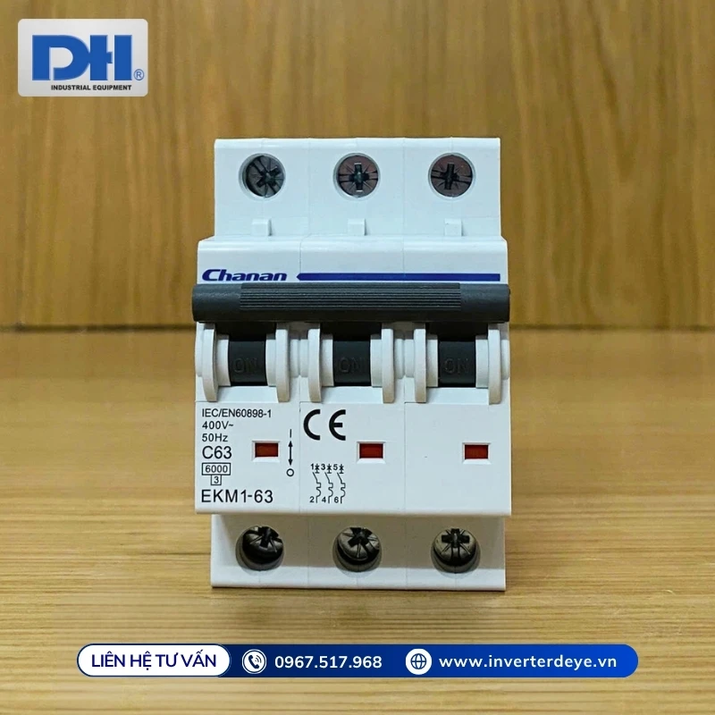MCB AC 63A 3P Chanan EKM1-63 MCB AC 63A 3P Chanan EKM1-63