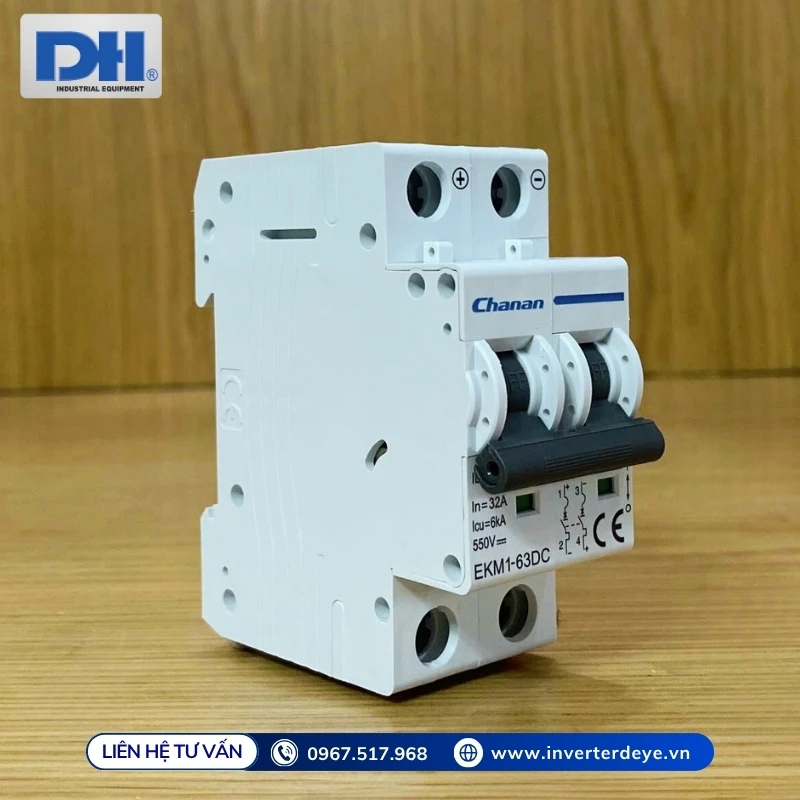 MCB DC 2P Chanan thiết kế theo chuẩn quốc tế MCB DC 2P Chanan thiết kế theo chuẩn quốc tế