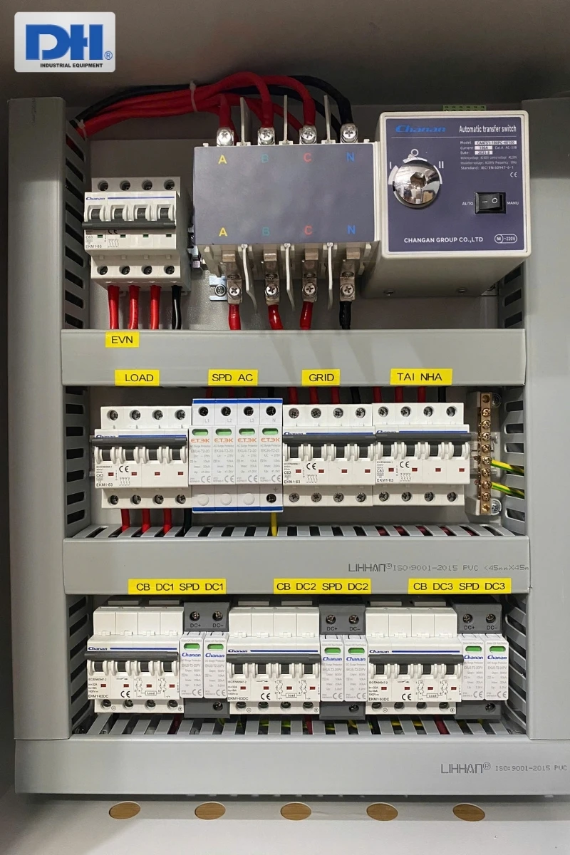 Cấu hình chi tiết tủ điện Solar 12kW-16kW