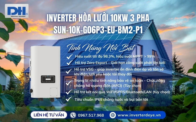 Tính năng nổi bật inverter hòa lưới 10kW 3 pha Tính năng nổi bật inverter hòa lưới 10kW 3 pha
