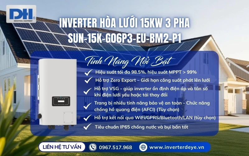 Tính năng nổi bật biến tần hòa lưới 15kW 3 pha Tính năng nổi bật biến tần hòa lưới 15kW 3 pha
