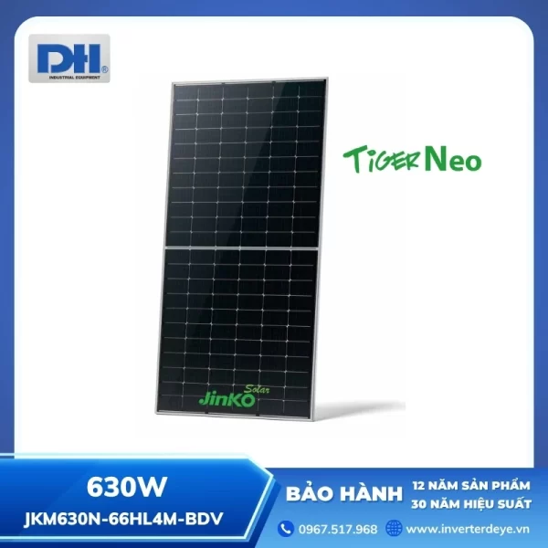 Tấm Pin Năng Lượng Mặt Trời Jinko 630W 66HL4M-BDV