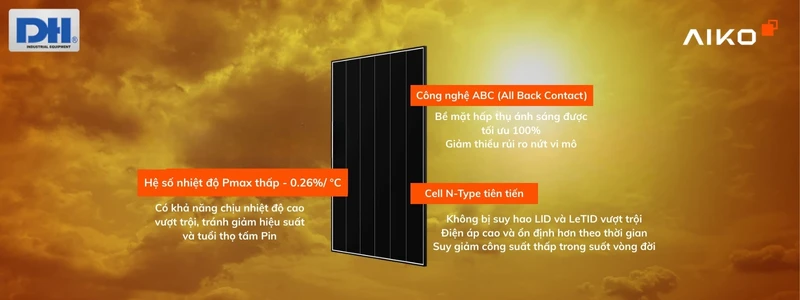 Aiko Solar ứng dụng nhiều công nghệ hiện đại