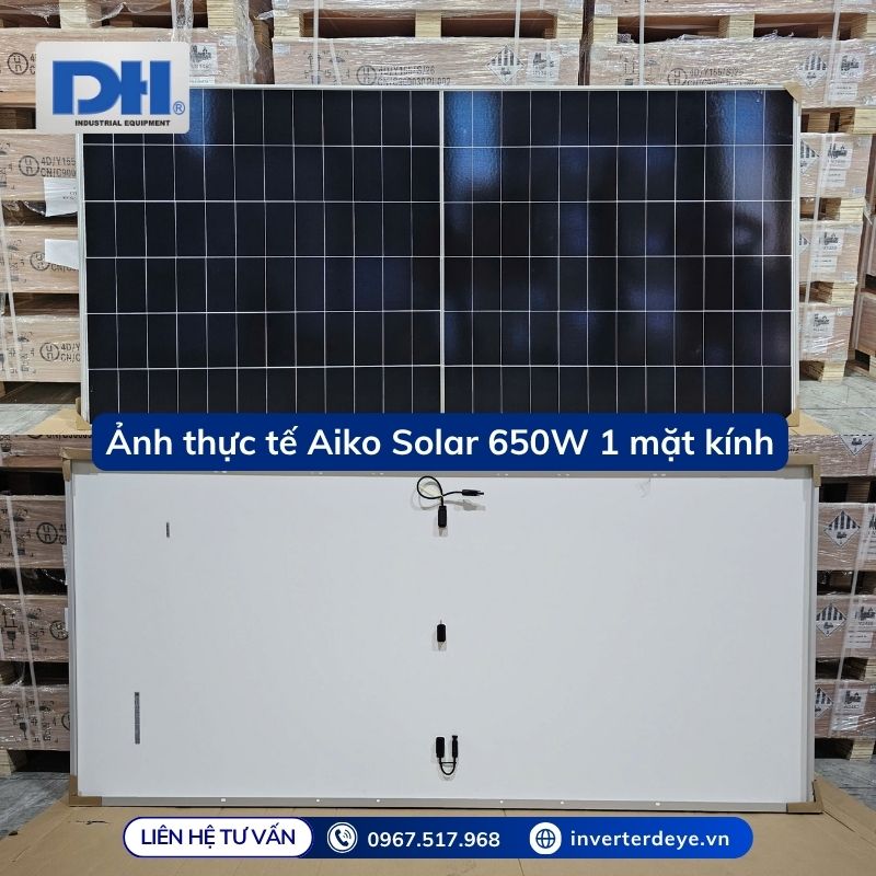 Tấm pin mặt trời Aiko Solar 650W Tấm pin mặt trời Aiko Solar 650W
