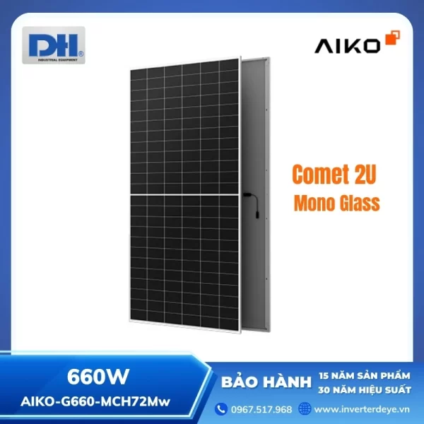 Tấm Pin Năng Lượng Mặt Trời 660W Aiko Comet 2U