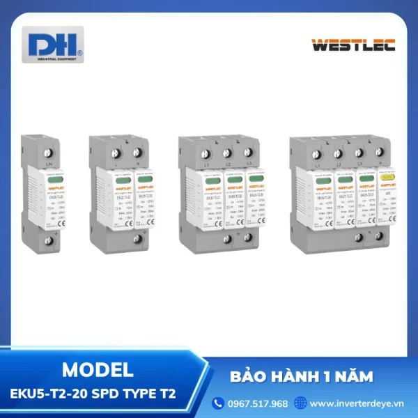 Thiết Bị Chống Sét Lan Truyền Westlec AC SPD Type 2 20kA
