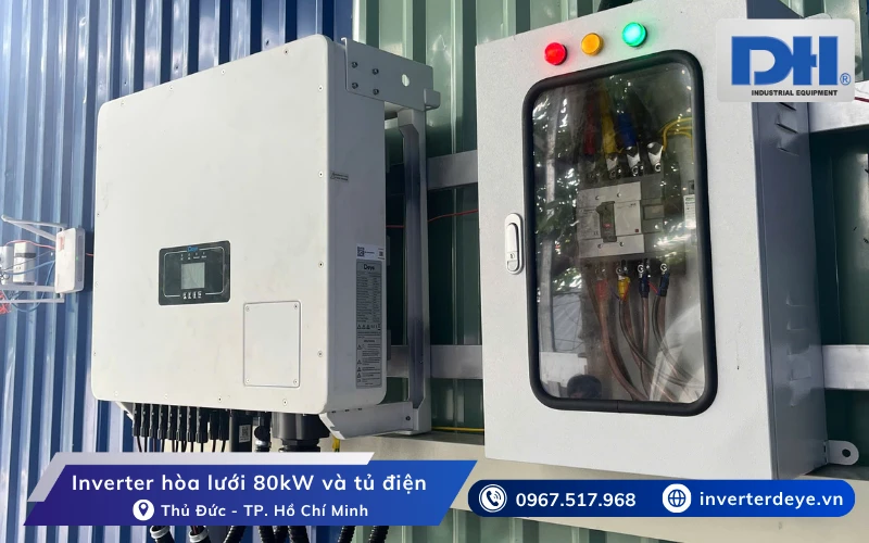 Biến tần hòa lưới 80kW và tủ điện