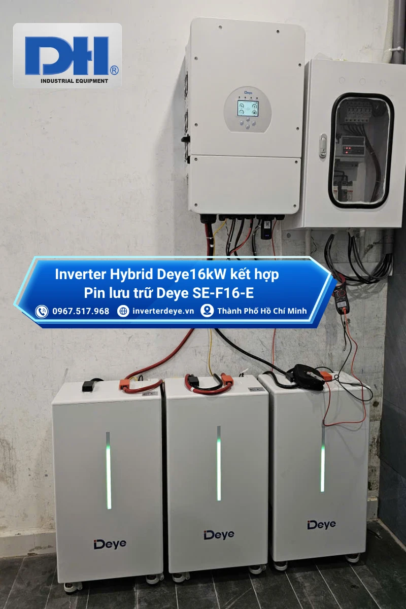 Ảnh thực tế lắp đặt pin lưu trữ 16kW SE-F16 