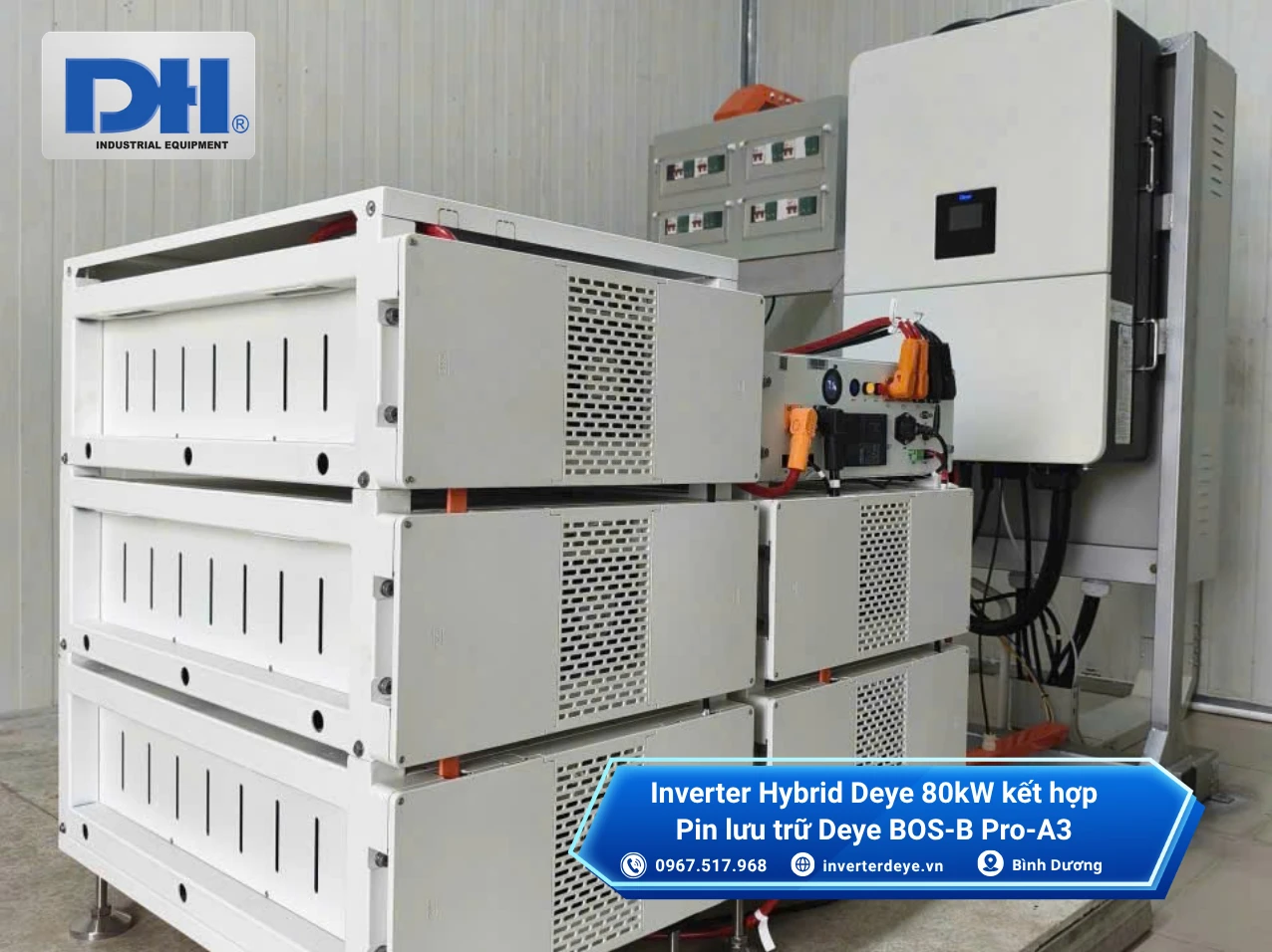 Pin lưu trữ Deye BOS-B Pro-A3 ghép song song Max 15 bộ