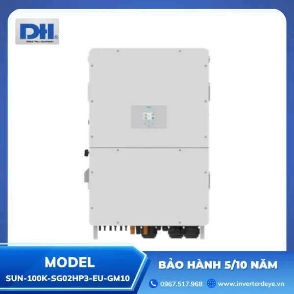 Inverter Deye Hybrid 100kW 3 Pha Áp Cao | SUN-100K-SG02HP3-EU-GM10