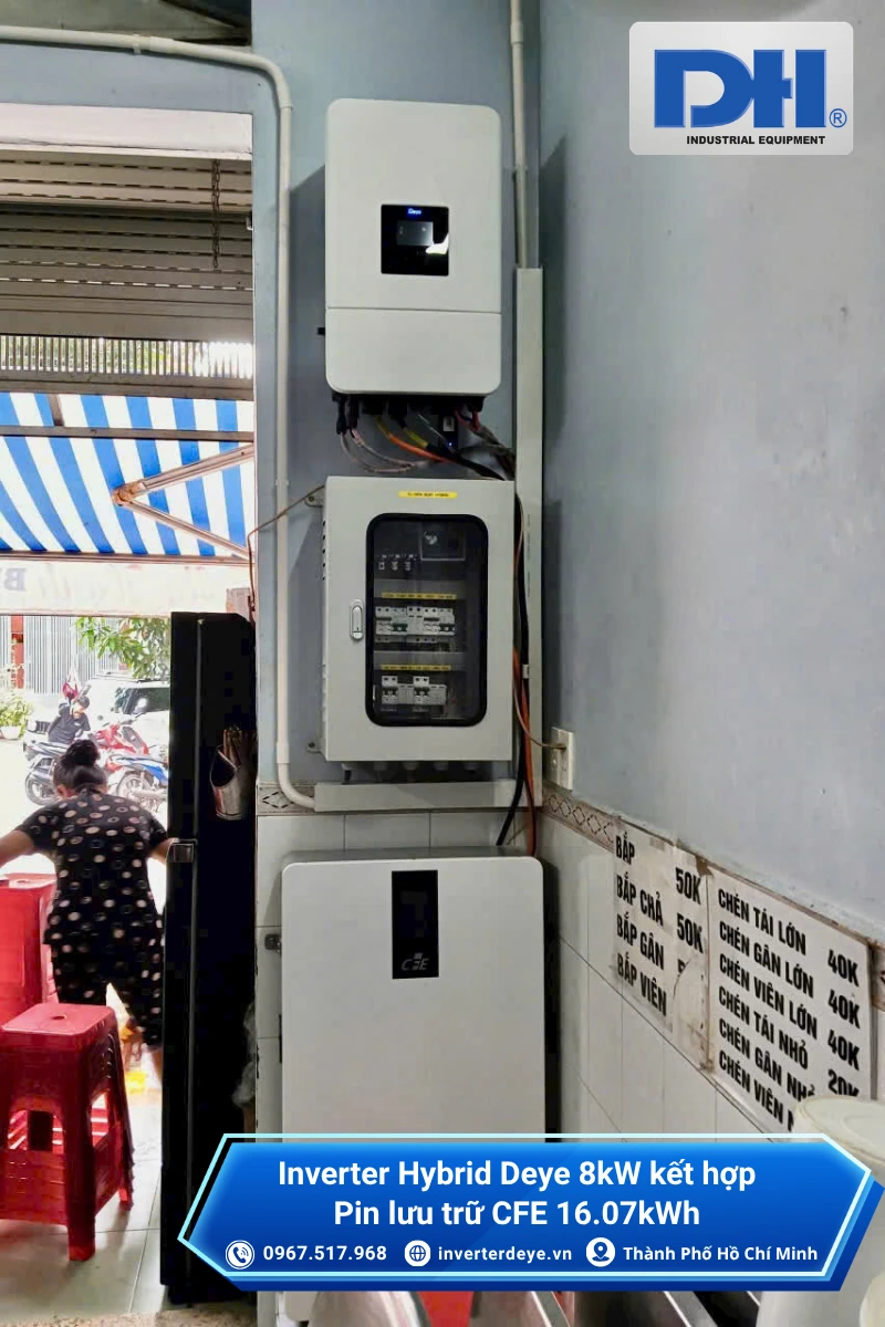 Biến tần 8kW lắp pin lưu trữ CFE-LUXAR 16 Biến tần 8kW lắp pin lưu trữ CFE-LUXAR 16