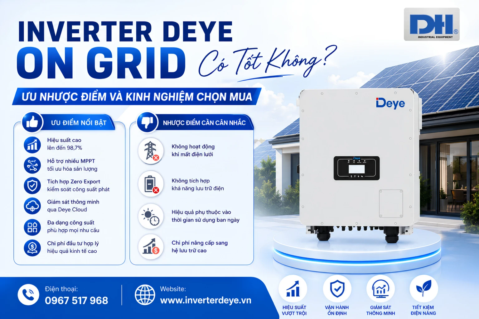 Inverter On Grid Deye có tốt không? Inverter On Grid Deye có tốt không?