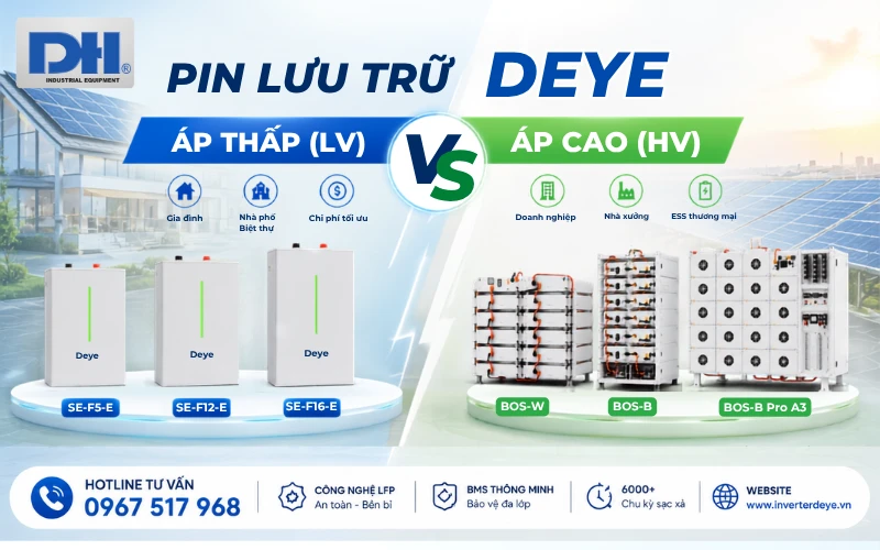 Pin Deye áp thấp hay pin Deye áp cao