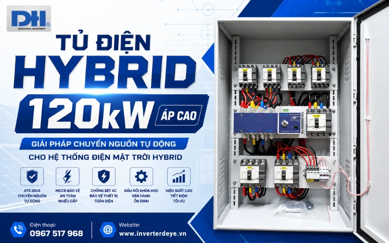 Tủ điện mặt trời 120kW Hybrid AC
