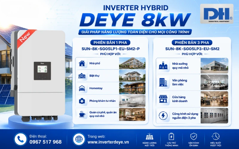 Ứng dụng Inverter Hybrid 8kW Ứng dụng Inverter Hybrid 8kW