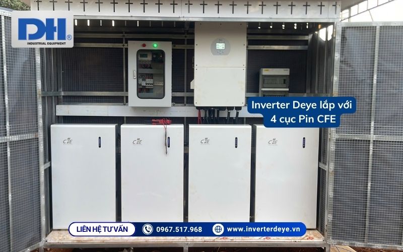 Pin lưu trữ CFE kết nối Inverter Deye Hybrid