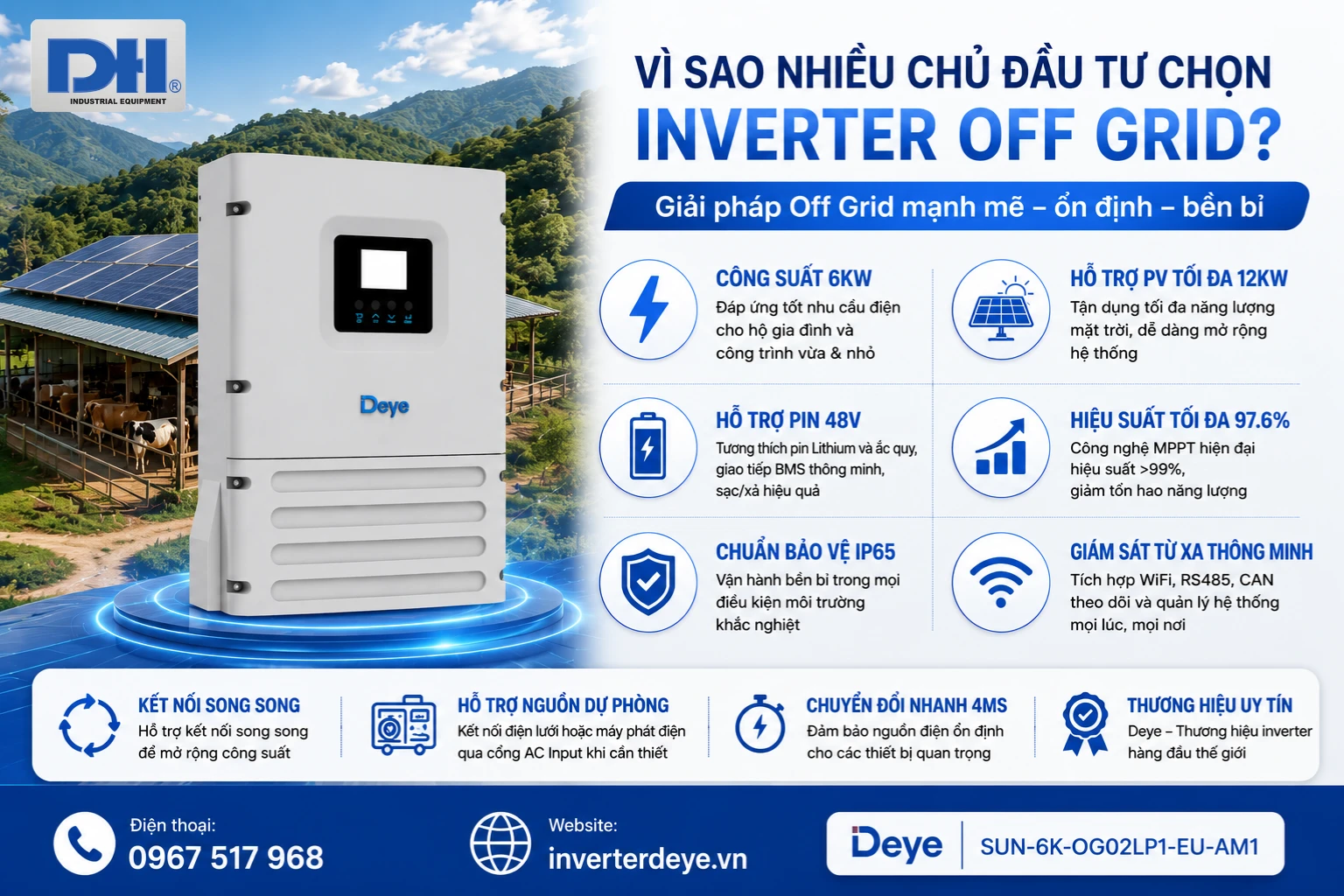 Inverter Off Gird 6kW Deye SUN-6K-OG02LP1-EU-AM1 Inverter Off Gird 6kW Deye SUN-6K-OG02LP1-EU-AM1