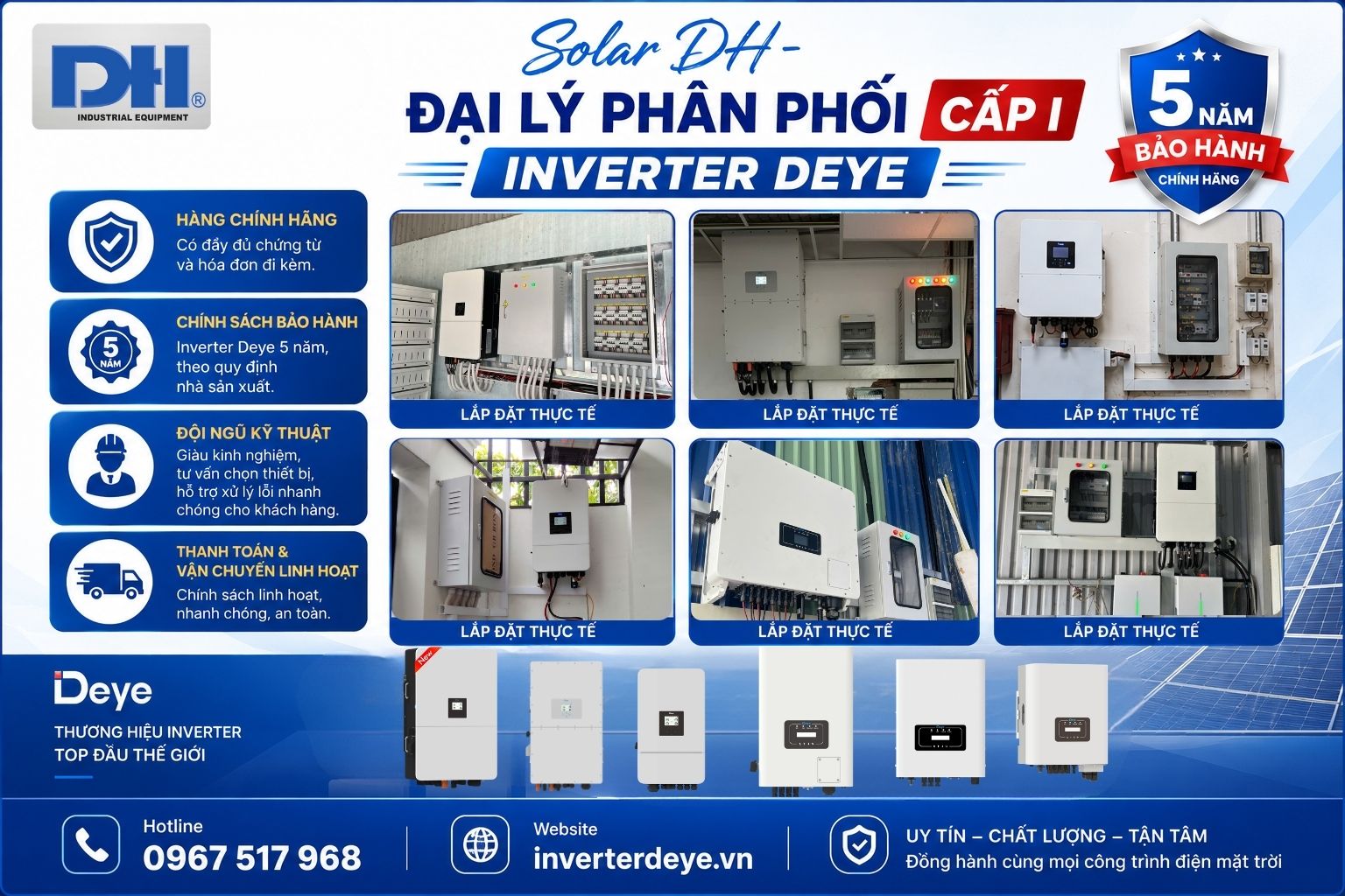 Solar DH đại lý cấp I phân phối Inverter Deye Solar DH đại lý cấp I phân phối Inverter Deye