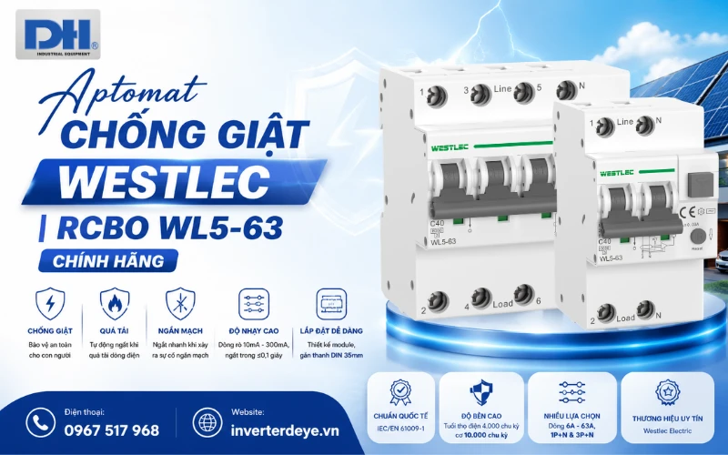 Aptomat chống giật Westlec Aptomat chống giật Westlec