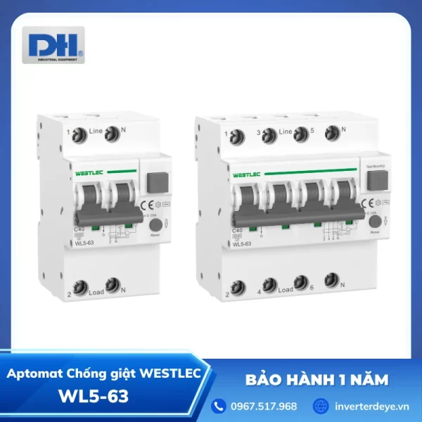 Aptomat Chống Giật Westlec | RCBO WL5-63 Chính Hãng