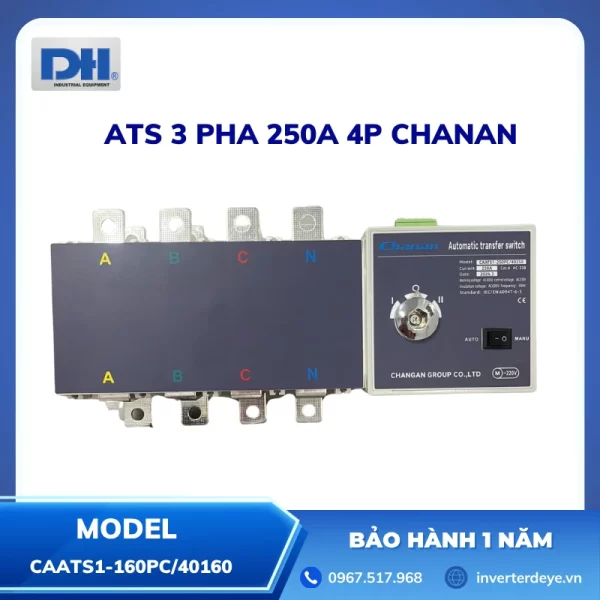 ATS 3 Pha 250A 4P Chanan CAATS1-250PC/40250