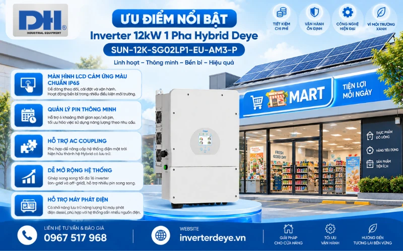 Ưu điểm nổi bật Inverter 12kW 1 pha Hybrid